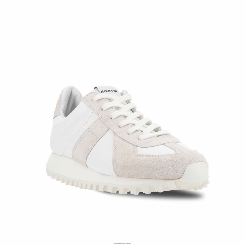 ZA Novesta Gat Leather Trail White Sneakers BLD2LV185