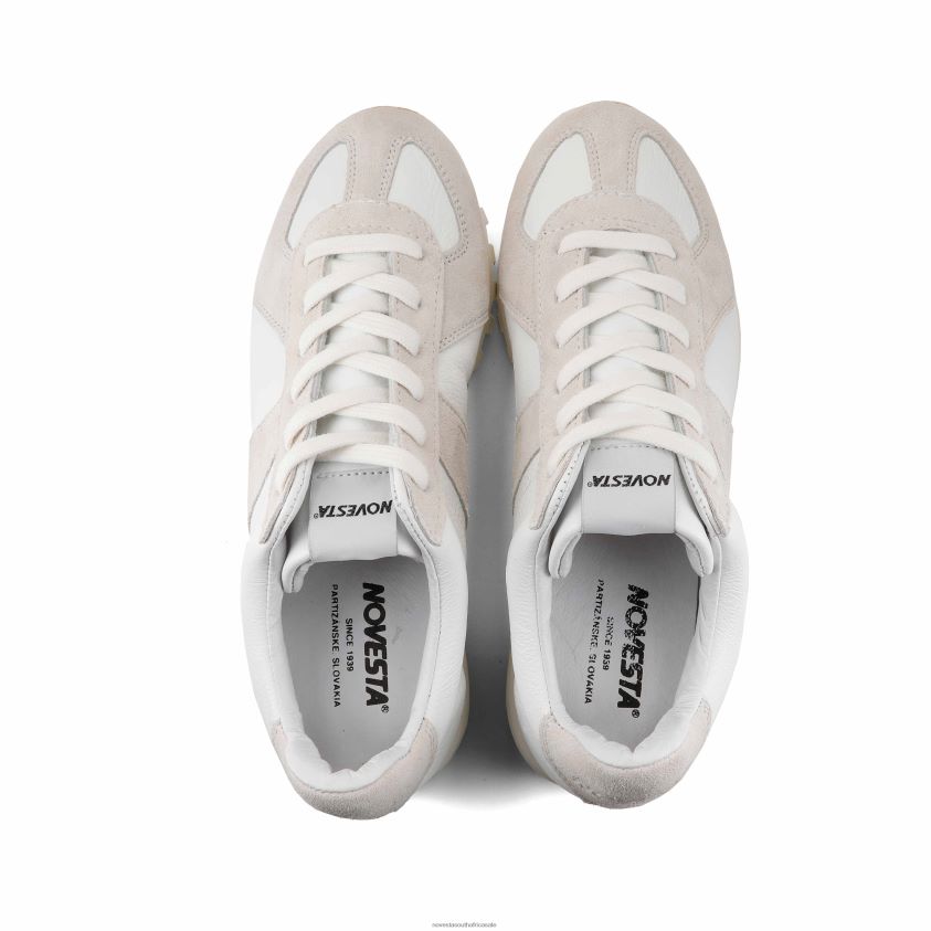 ZA Novesta Gat Leather Trail White Sneakers BLD2LV185