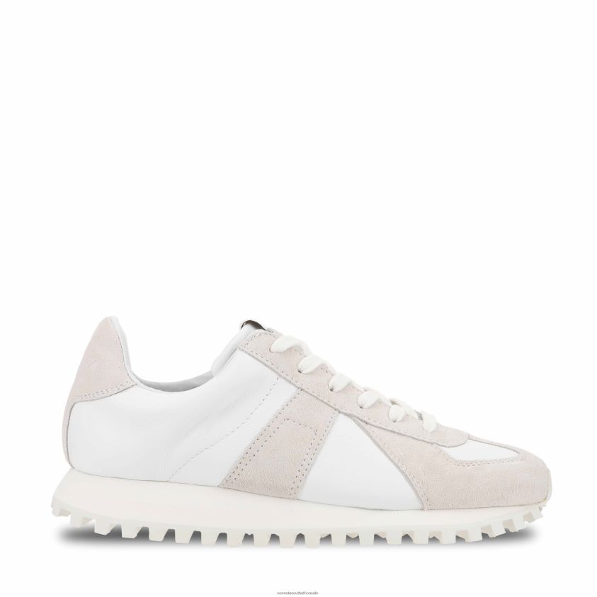 ZA Novesta Gat Leather Trail White Sneakers BLD2LV185